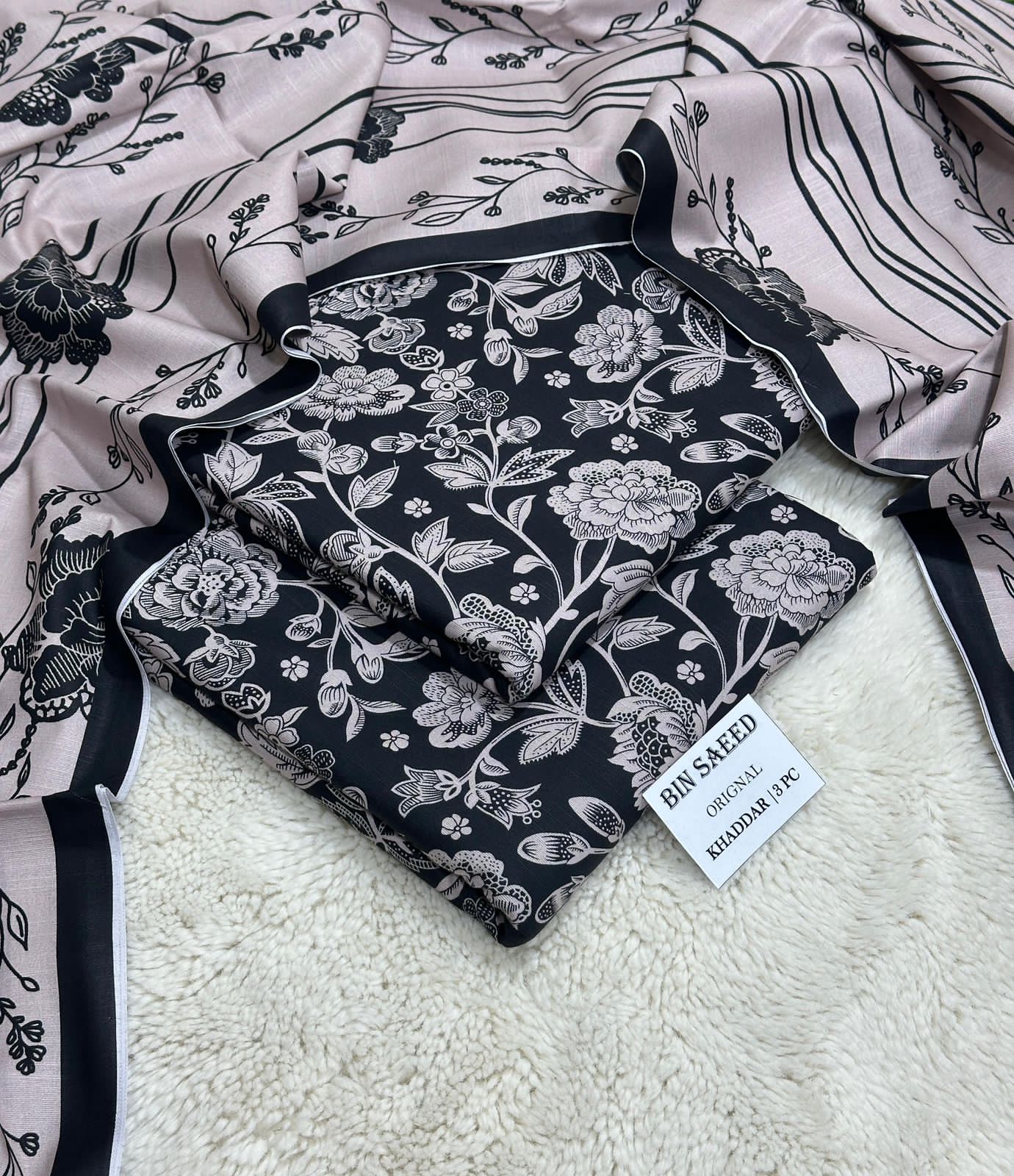 BINSAEED 3PC Khaddar Collection – Printed Winter Suits