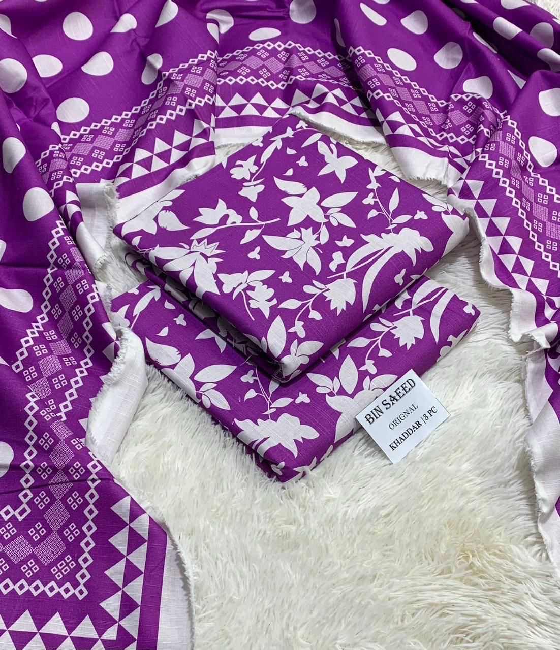 BINSAEED 3PC Khaddar Collection – Printed Winter Suits