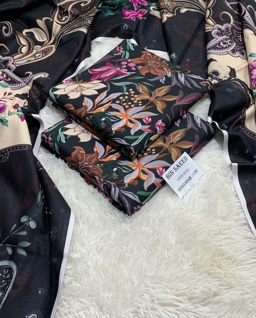 BINSAEED 3PC Khaddar Collection – Printed Winter Suits