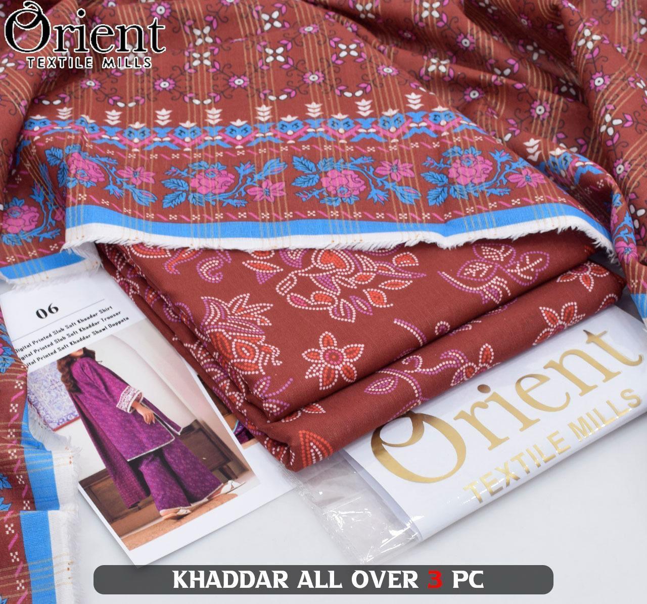 Orient 3PC Khaddar Collection – Digital Printed Winter Suits 2025