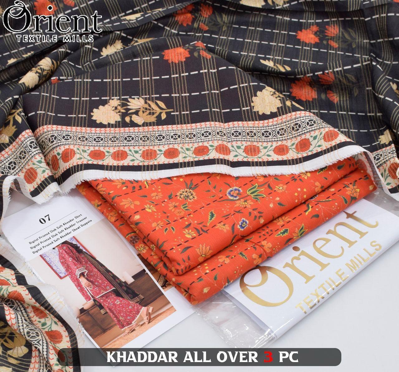Orient 3PC Khaddar Collection – Digital Printed Winter Suits 2025