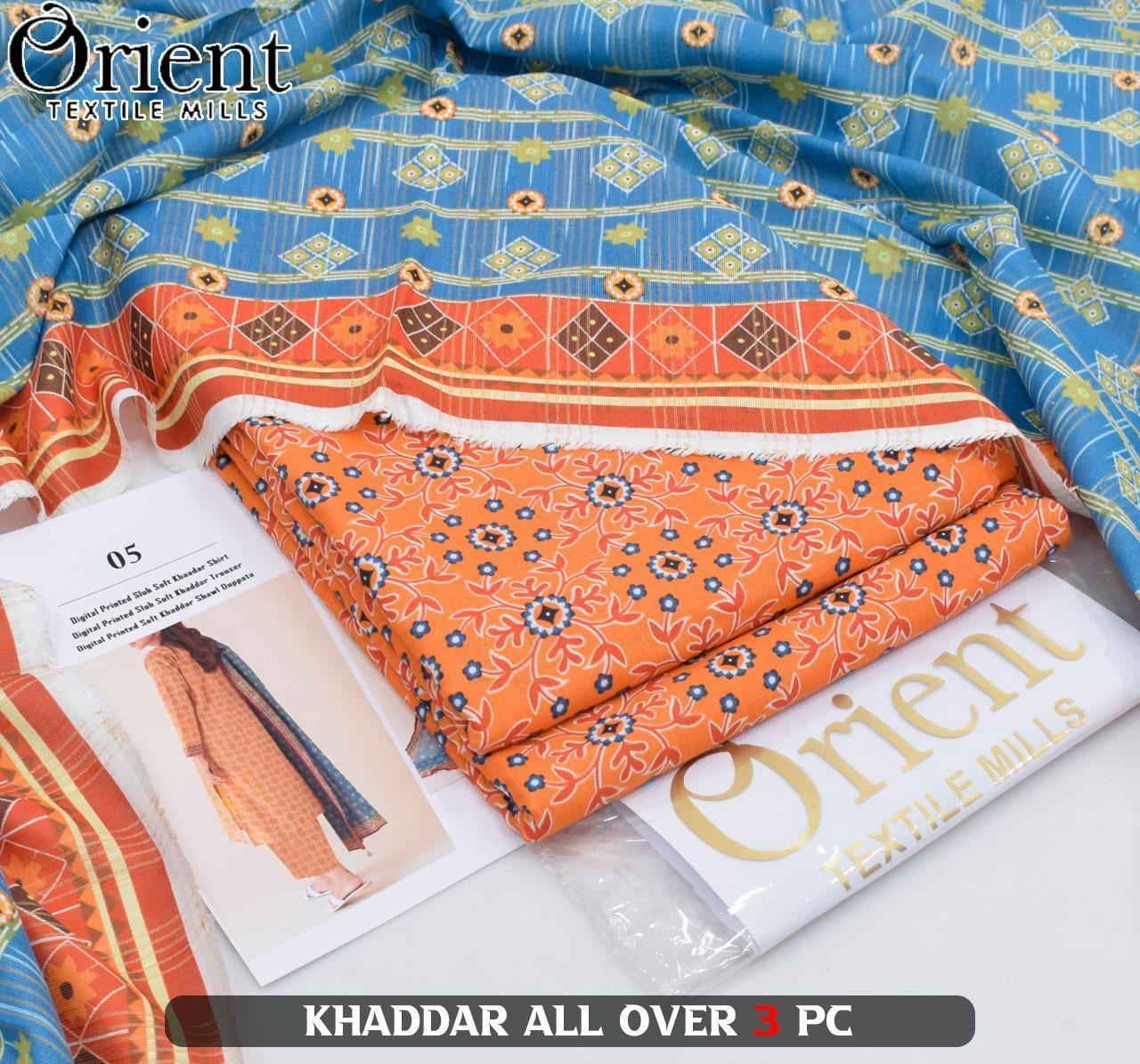 Orient 3PC Khaddar Collection – Digital Printed Winter Suits 2025