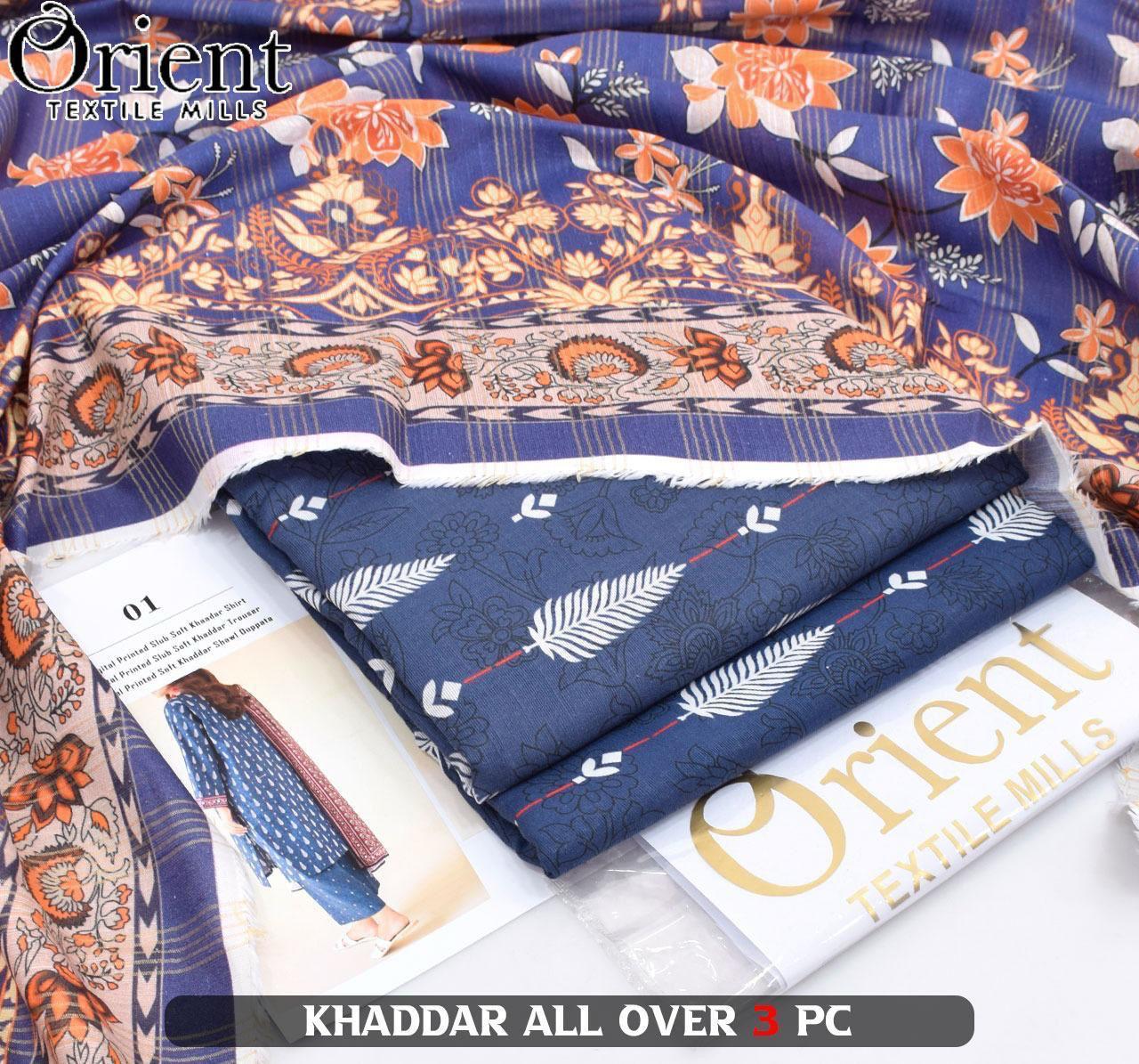 Orient 3PC Khaddar Collection – Digital Printed Winter Suits 2025