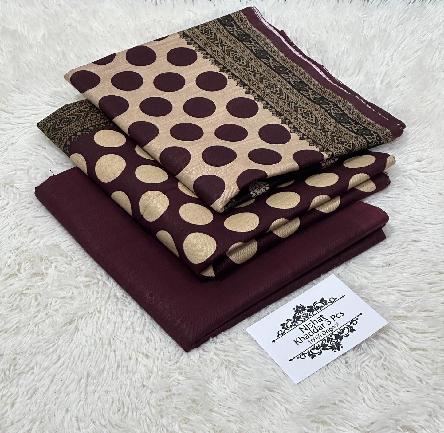 Nishat Khaddar 3PC Suit – Printed Shirt, Trouser & Dupatta