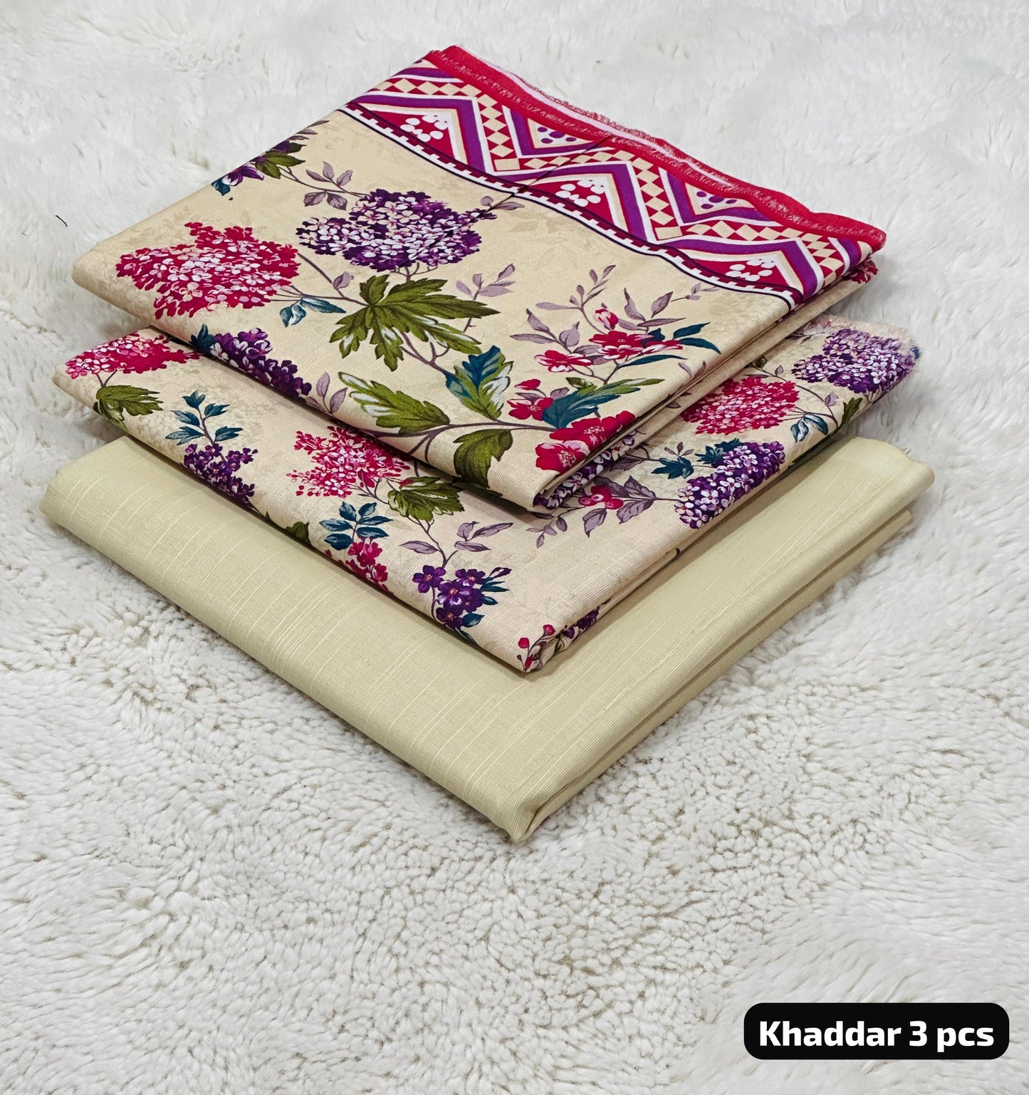 Nishat Khaddar 3PC Suit – Printed Shirt, Trouser & Dupatta