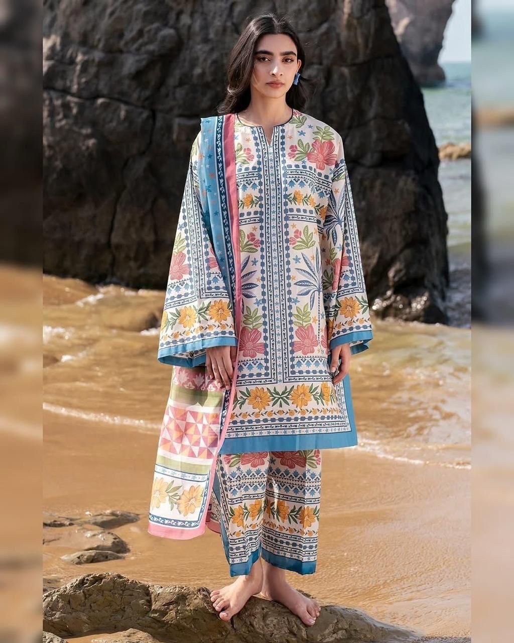 BINSAEED 3PC Khaddar Collection β Printed Winter Suits