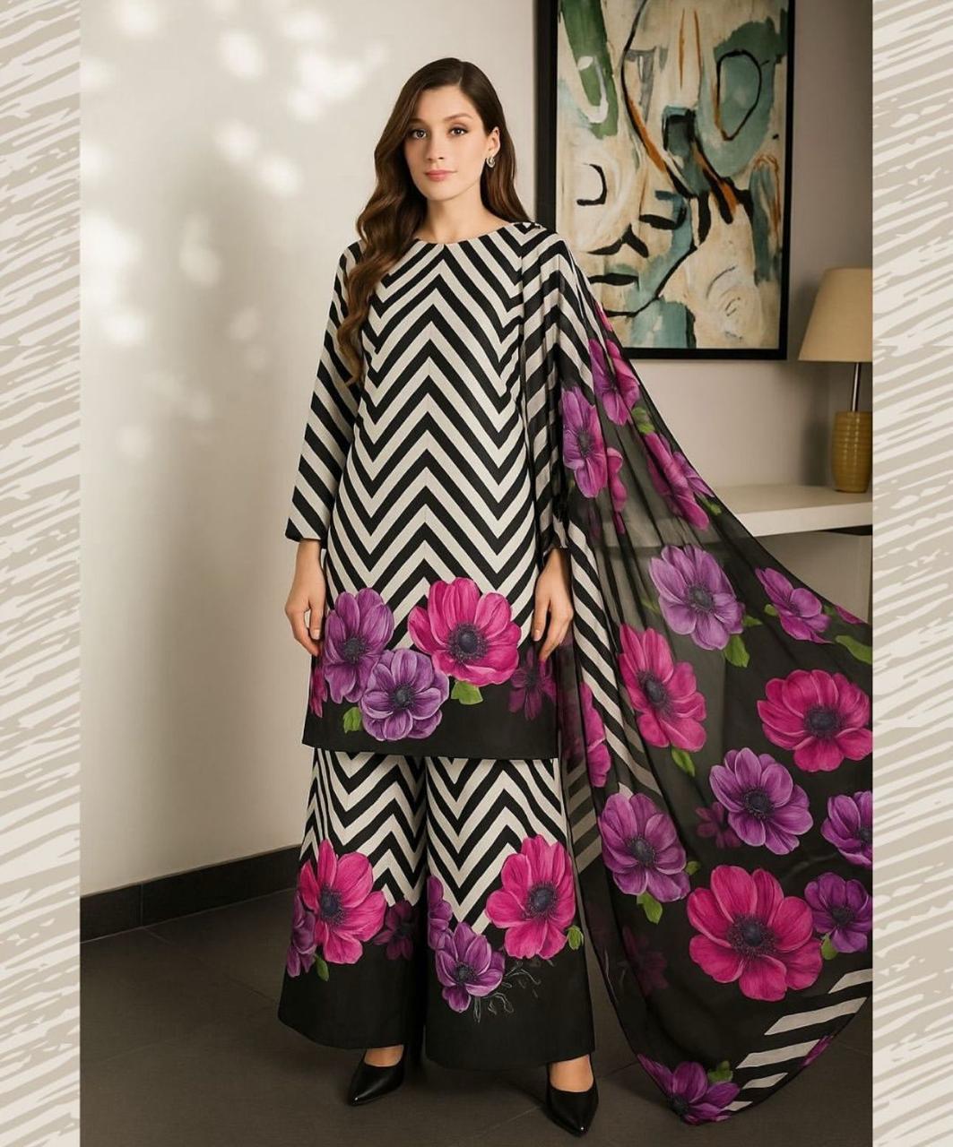 BINSAEED 3PC Khaddar Collection β Printed Winter Suits