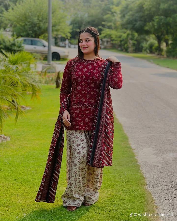 BINSAEED 3PC Khaddar Collection β Printed Winter Suits