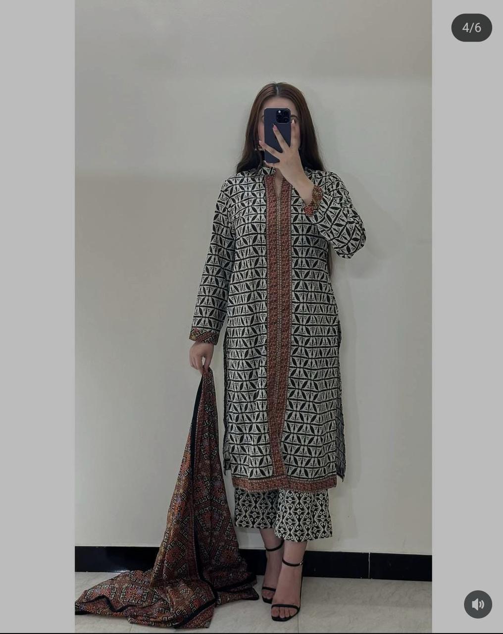 BINSAEED 3PC Khaddar Collection β Printed Winter Suits