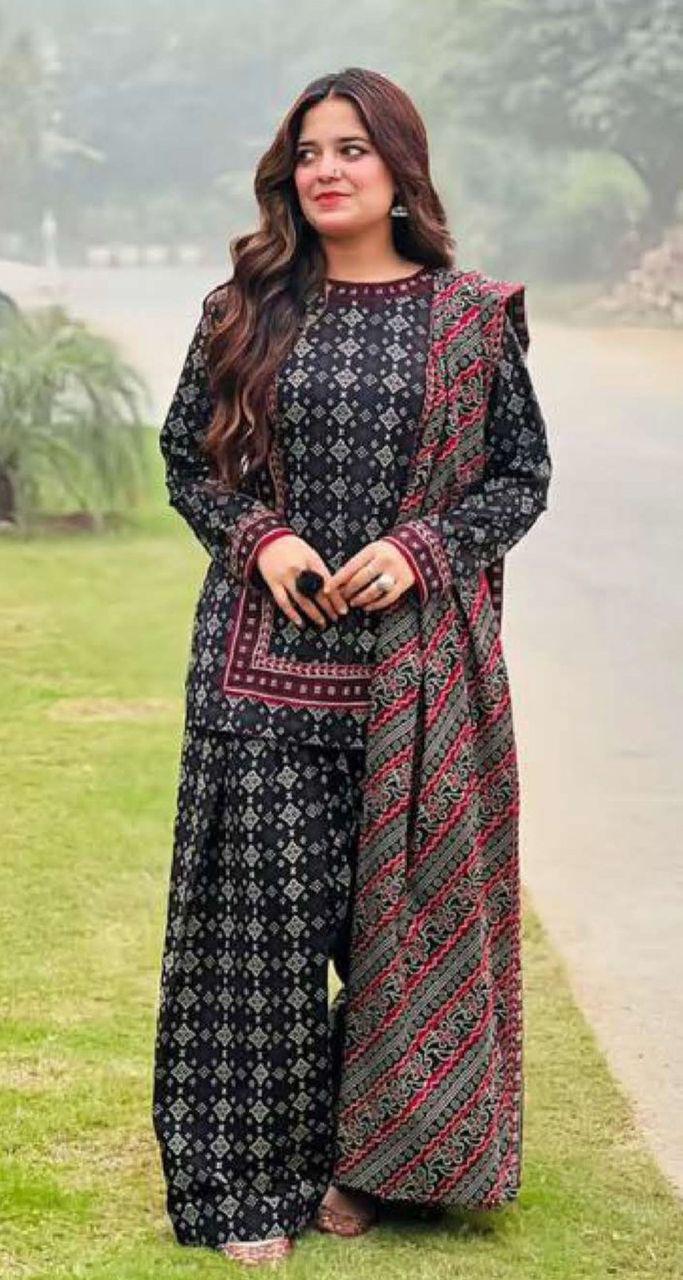 BINSAEED 3PC Khaddar Collection β Printed Winter Suits