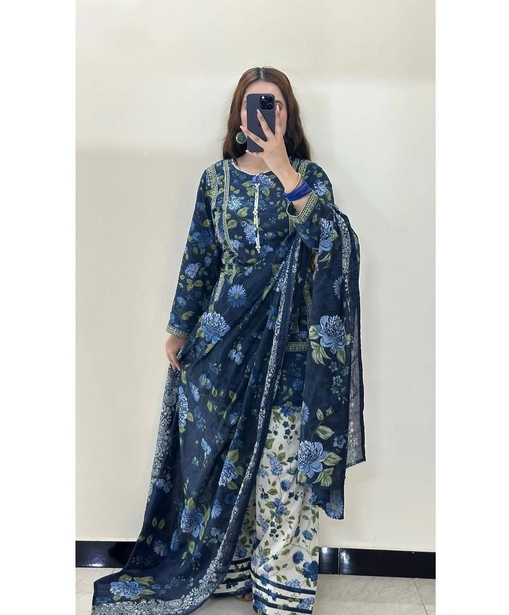 BINSAEED 3PC Khaddar Collection β Printed Winter Suits