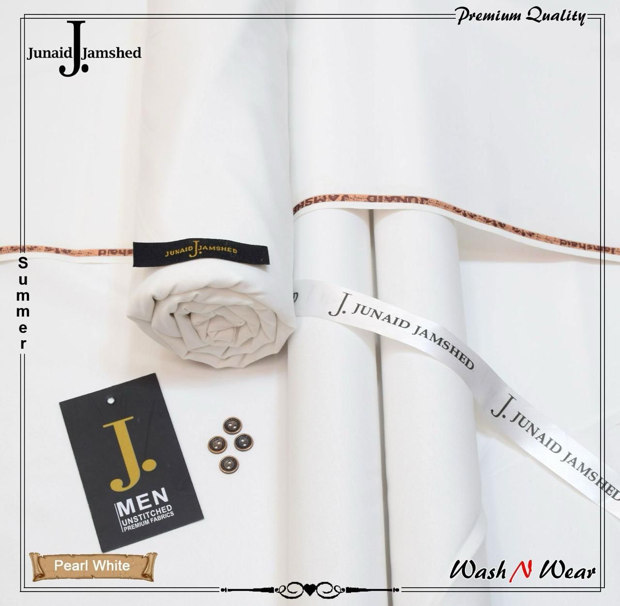 J. Junaid Jamshed Men’s Summer Collection – Premium Wash & Wear Fabric