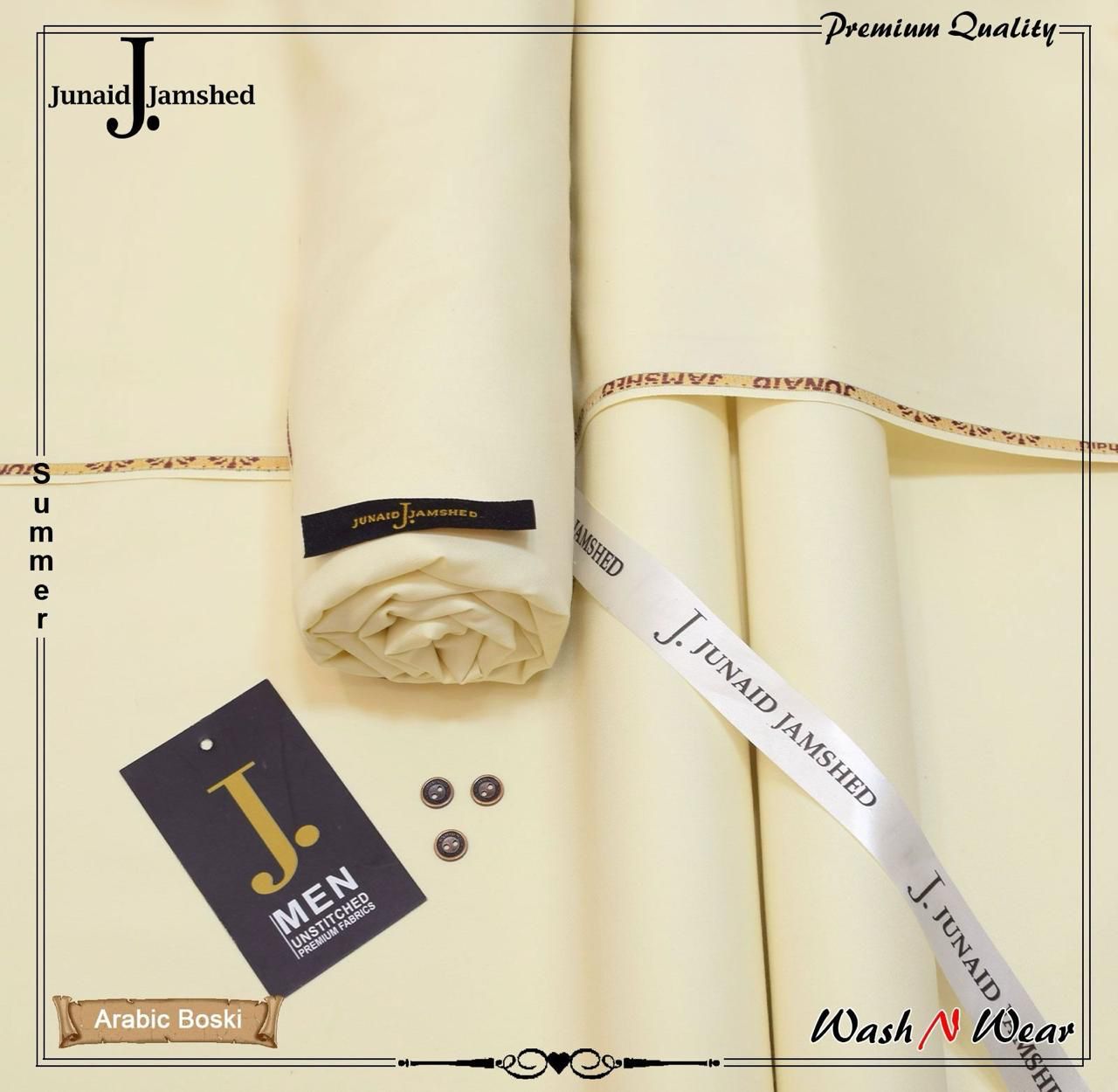 J. Junaid Jamshed Men’s Summer Collection – Premium Wash & Wear Fabric