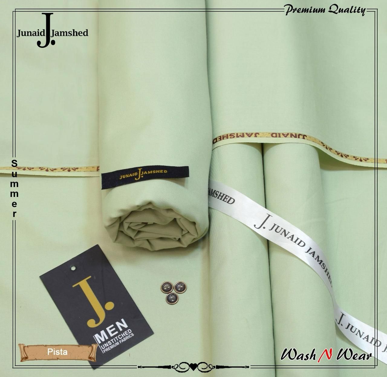 J. Junaid Jamshed Men’s Summer Collection – Premium Wash & Wear Fabric