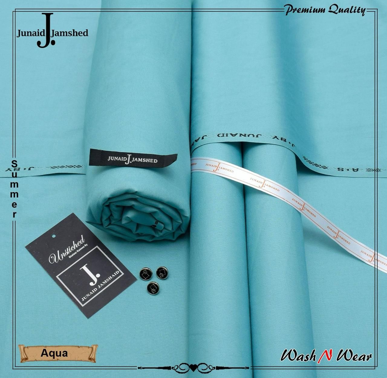 J. Junaid Jamshed Men’s Summer Collection – Premium Wash & Wear Fabric