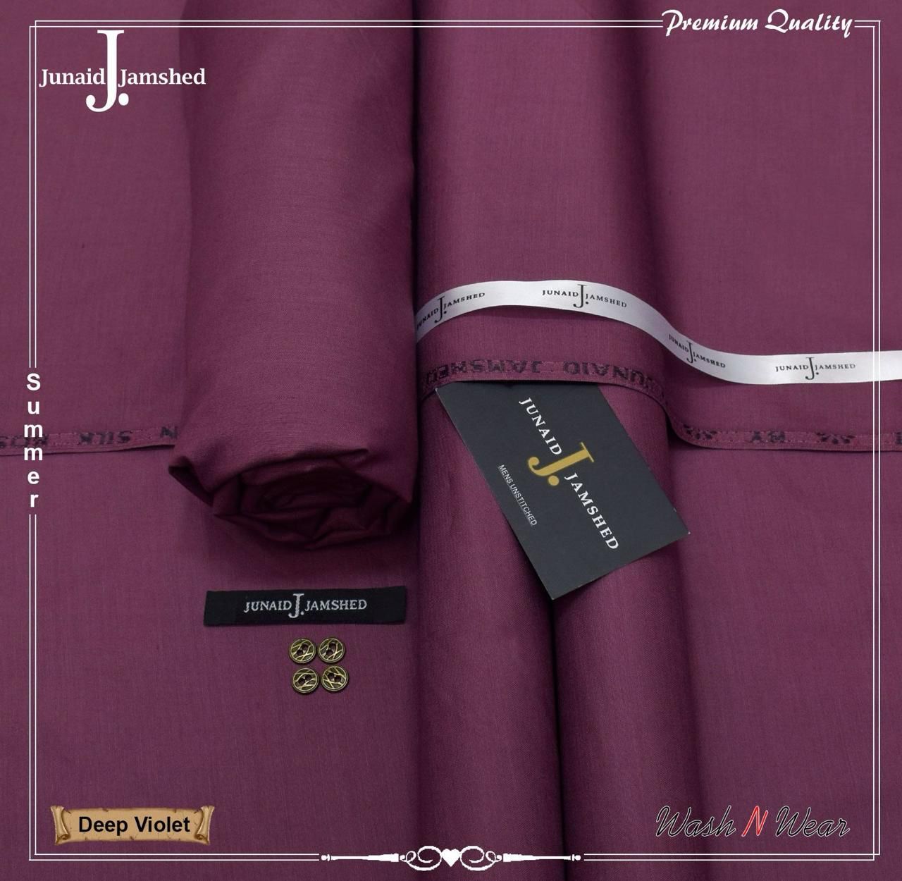 J. Junaid Jamshed Men’s Summer Collection – Premium Wash & Wear Fabric