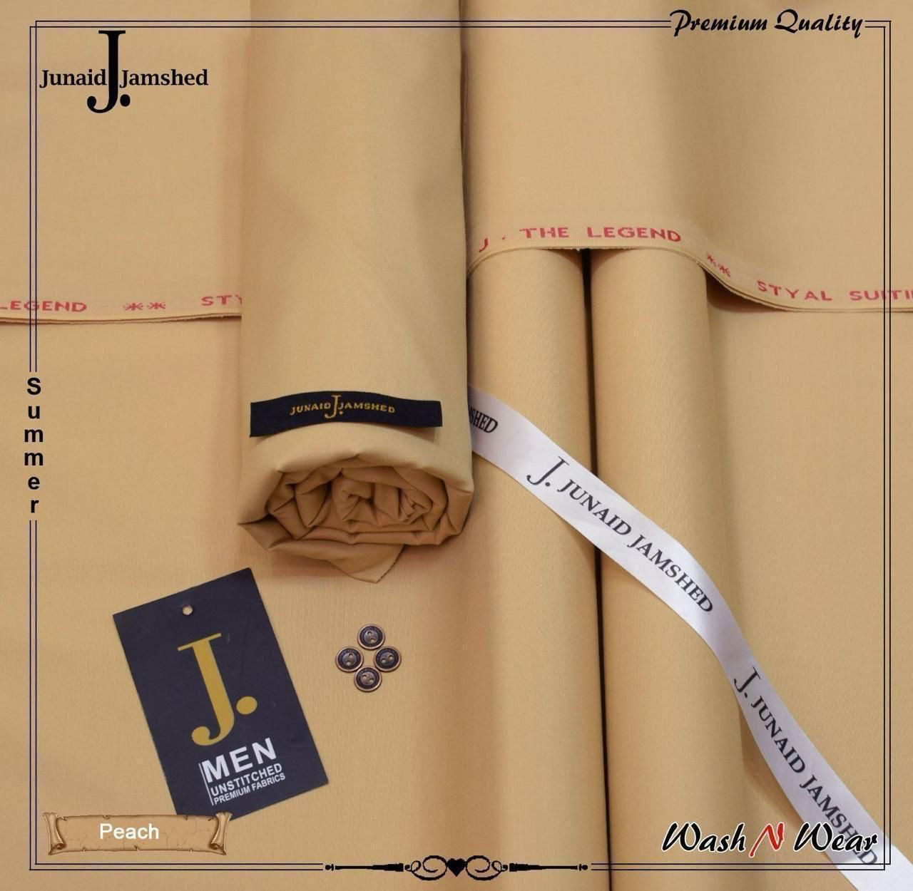 J. Junaid Jamshed Men’s Summer Collection – Premium Wash & Wear Fabric