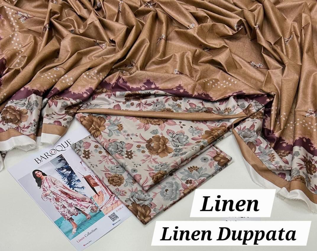 Maria B | Iznik | Baroque | Charizma – Linen 3PC Printed Winter Collection 2025
