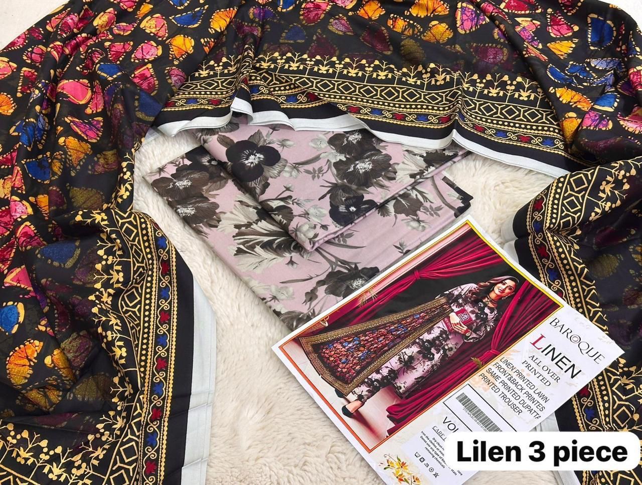 Maria B | Iznik | Baroque | Charizma – Linen 3PC Printed Winter Collection 2025