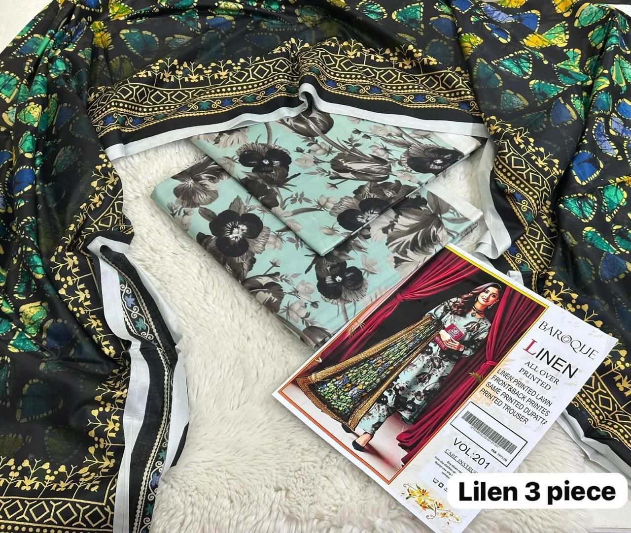 Maria B | Iznik | Baroque | Charizma – Linen 3PC Printed Winter Collection 2025