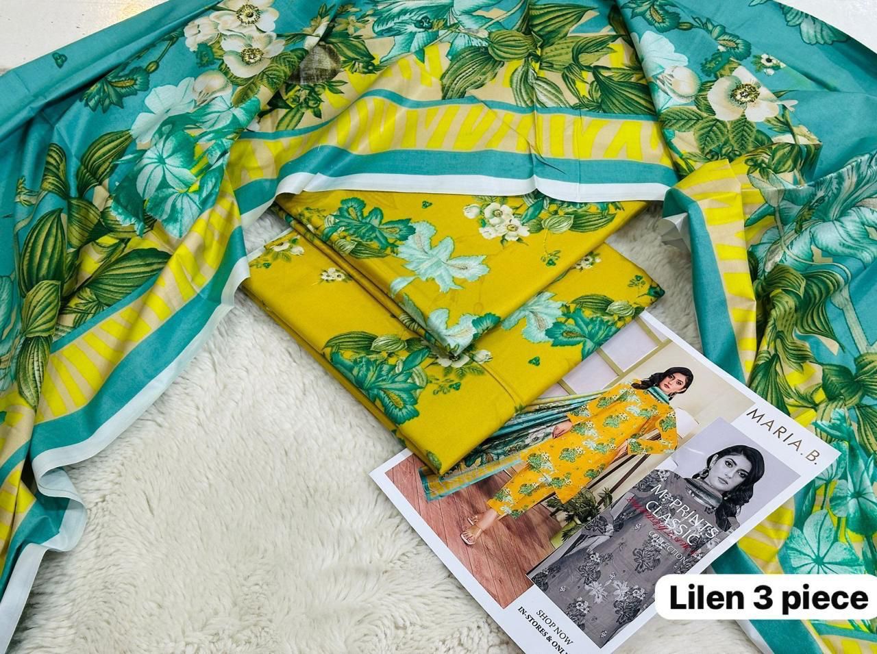 Maria B | Iznik | Baroque | Charizma – Linen 3PC Printed Winter Collection 2025