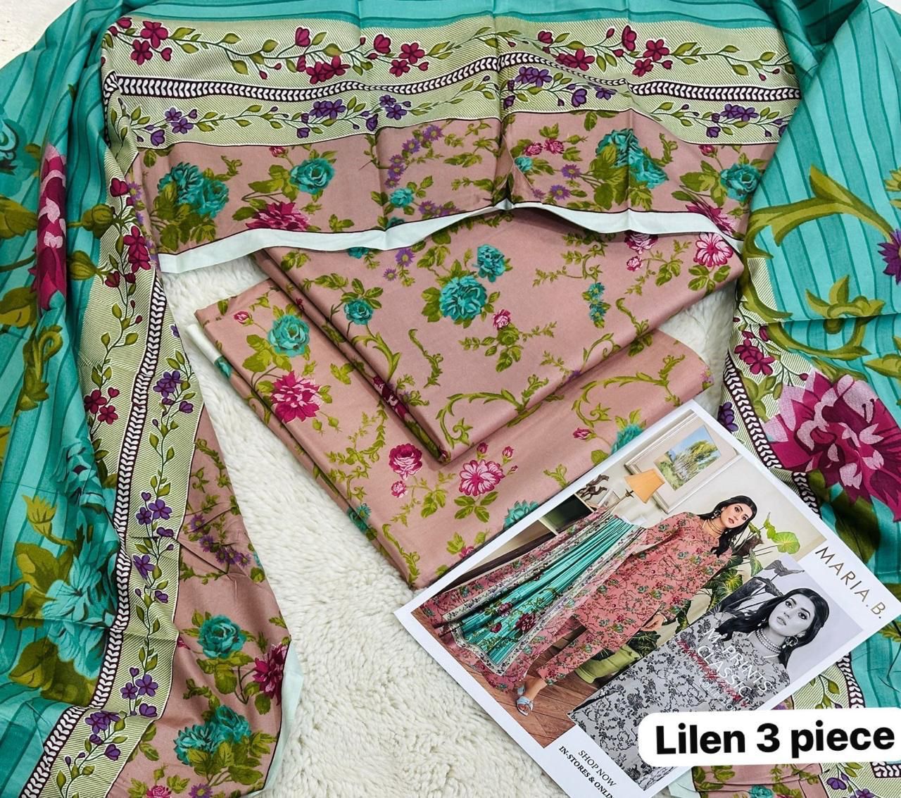 Maria B | Iznik | Baroque | Charizma – Linen 3PC Printed Winter Collection 2025