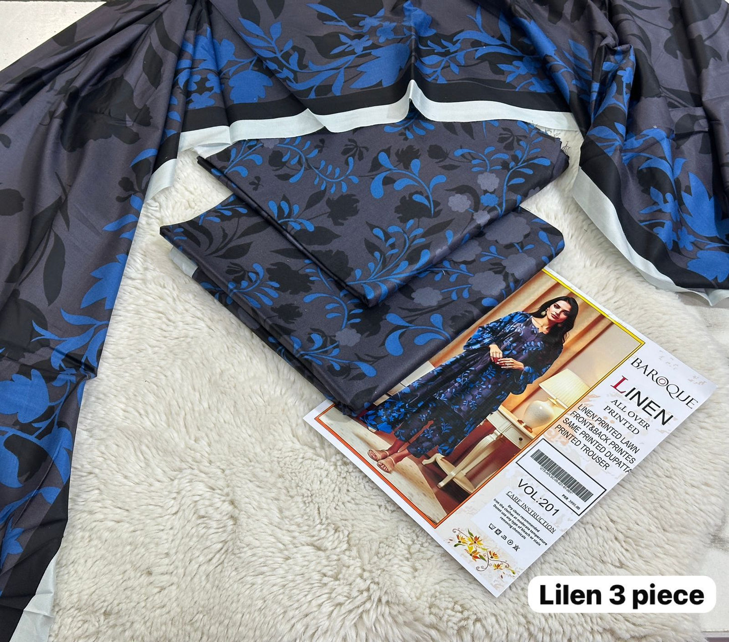 Maria B | Iznik | Baroque | Charizma – Linen 3PC Printed Winter Collection 2025