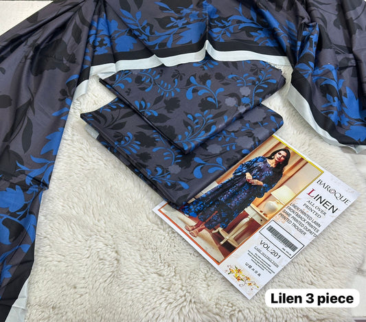 Maria B | Iznik | Baroque | Charizma – Linen 3PC Printed Winter Collection 2025