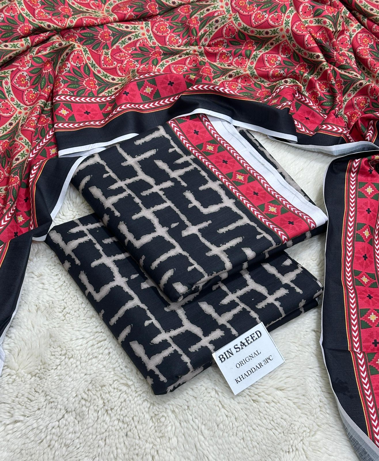 BINSAEED 3PC Khaddar Collection – Printed Winter Suits