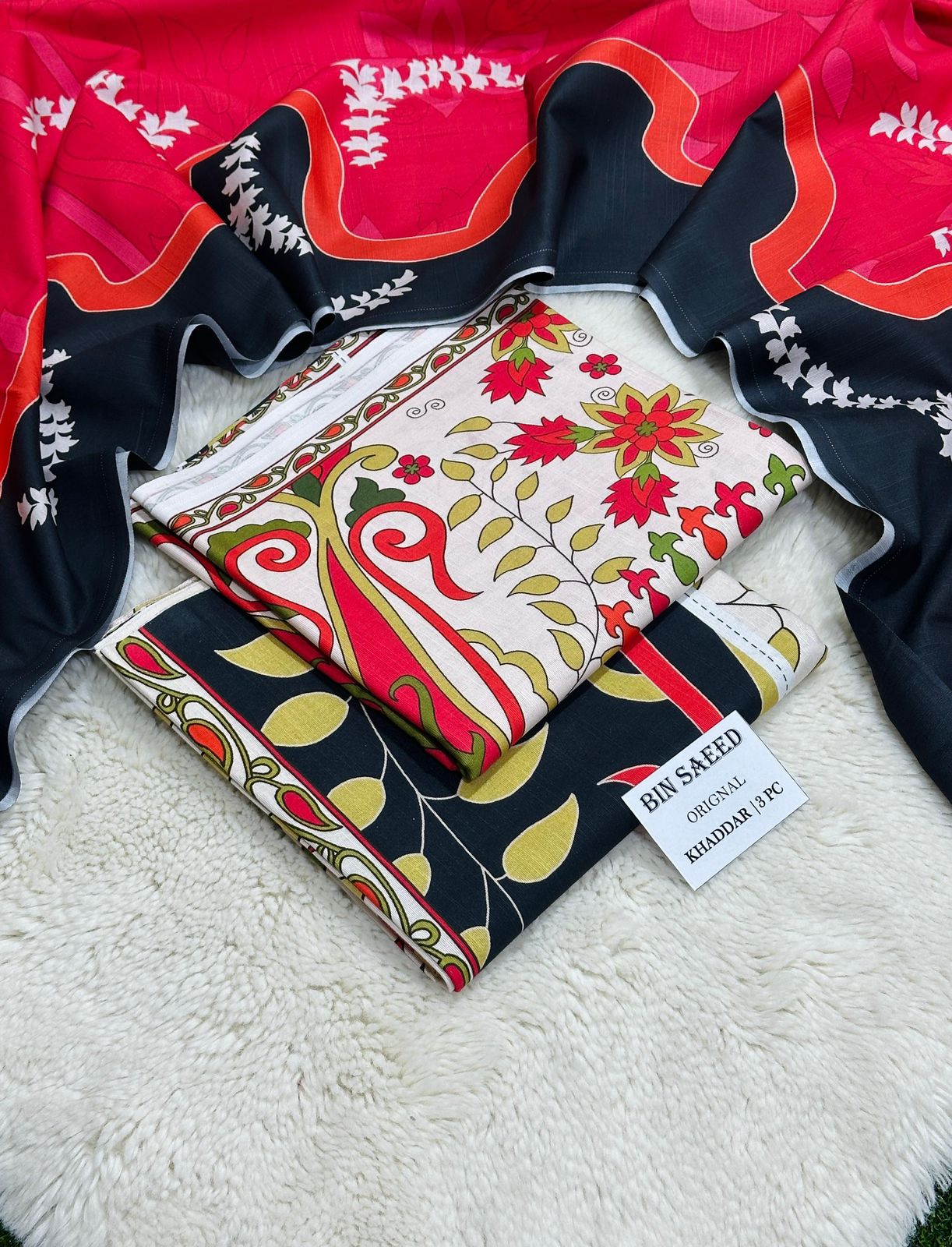 BINSAEED 3PC Khaddar Collection – Printed Winter Suits