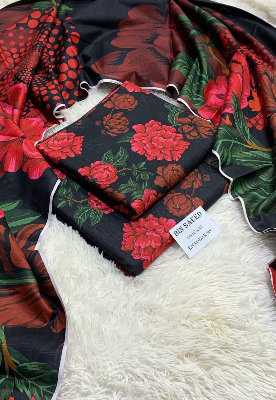 BINSAEED 3PC Khaddar Collection – Printed Winter Suits
