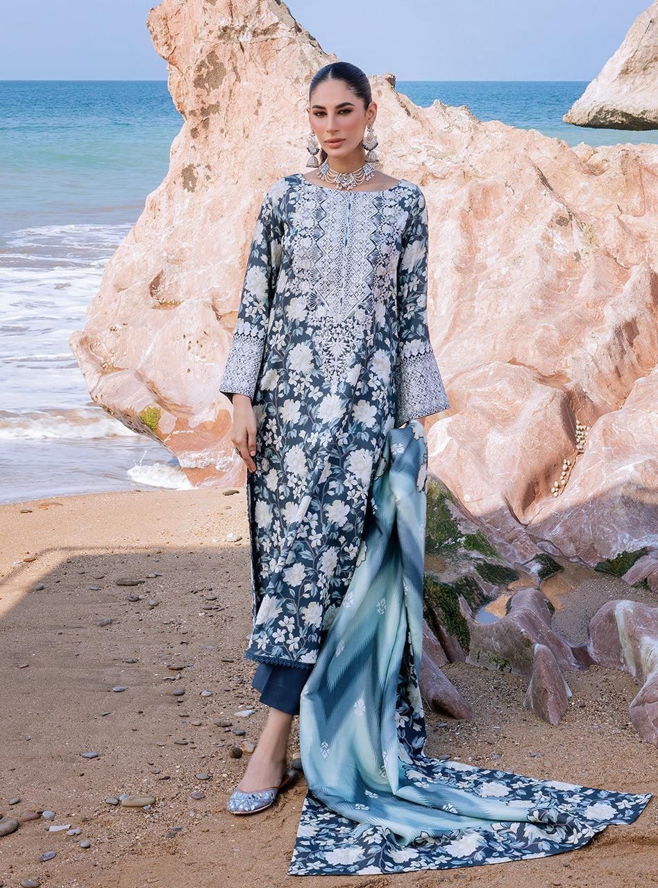 BINSAEED 3PC Khaddar Collection – Printed Winter Suits