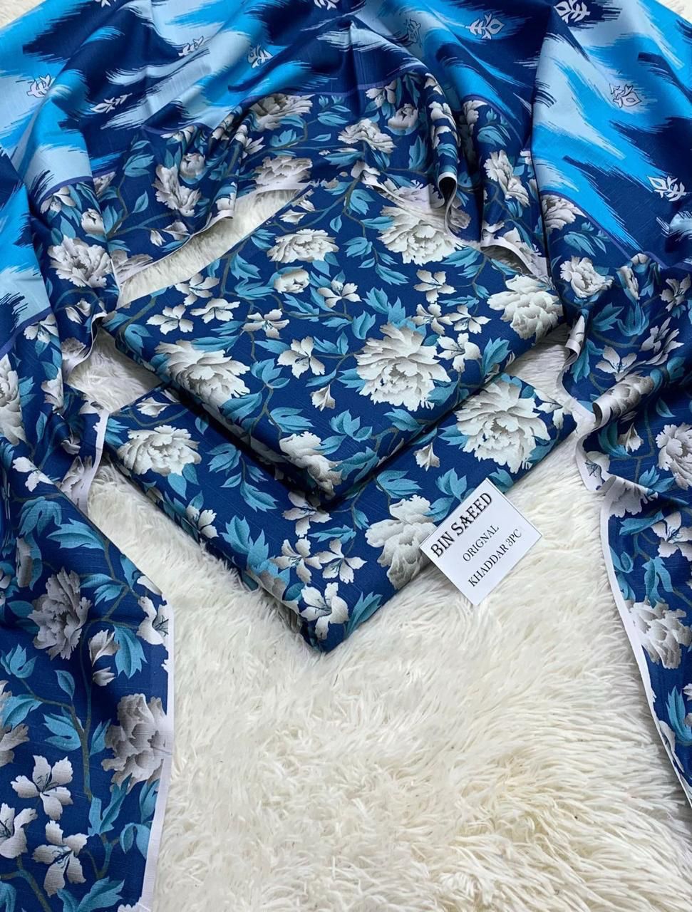 BINSAEED 3PC Khaddar Collection – Printed Winter Suits