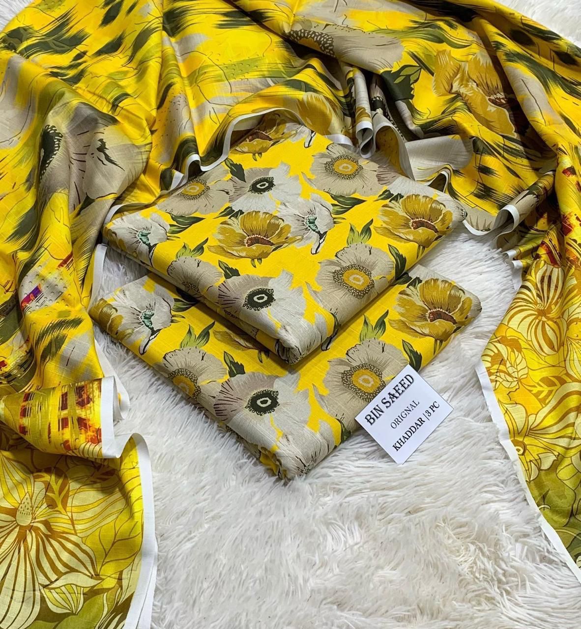 BINSAEED 3PC Khaddar Collection – Printed Winter Suits