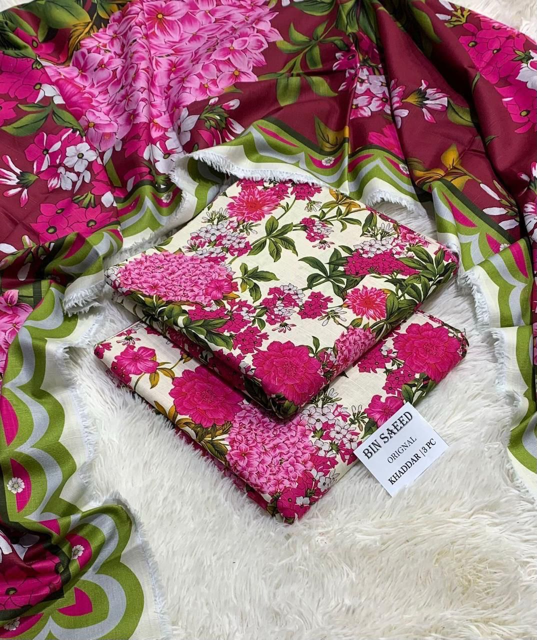 BINSAEED 3PC Khaddar Collection – Printed Winter Suits