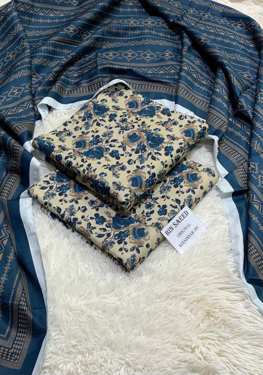 BINSAEED 3PC Khaddar Collection – Printed Winter Suits