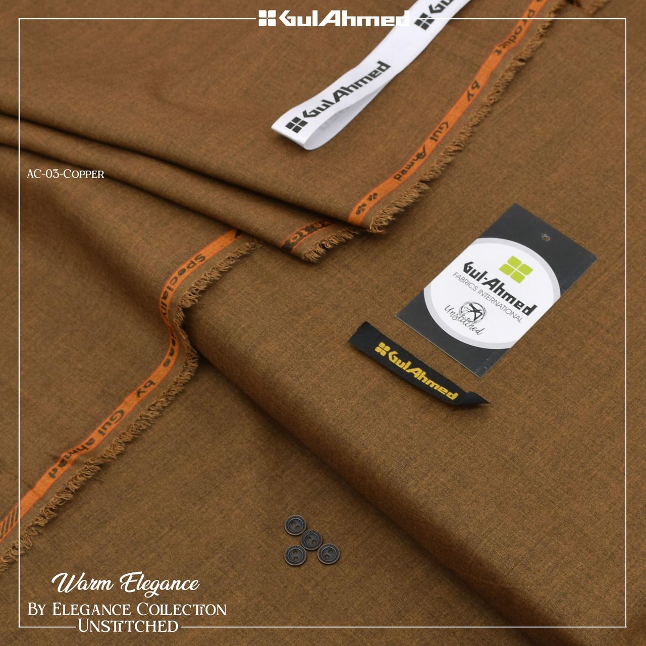 Gul Ahmed Men’s Semi Wool – Unstitched Winter Collection
