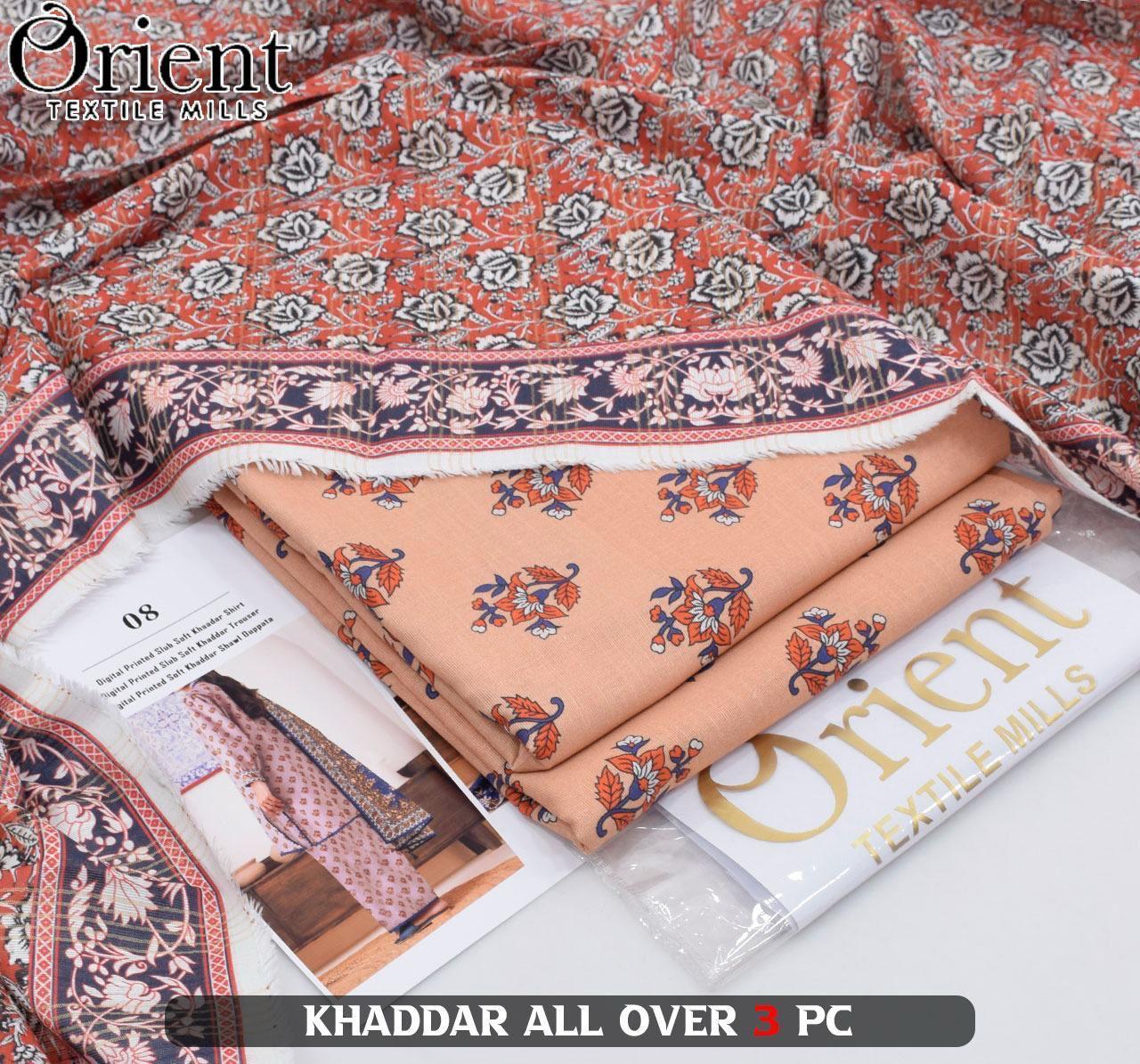 Orient 3PC Khaddar Collection – Digital Printed Winter Suits 2025