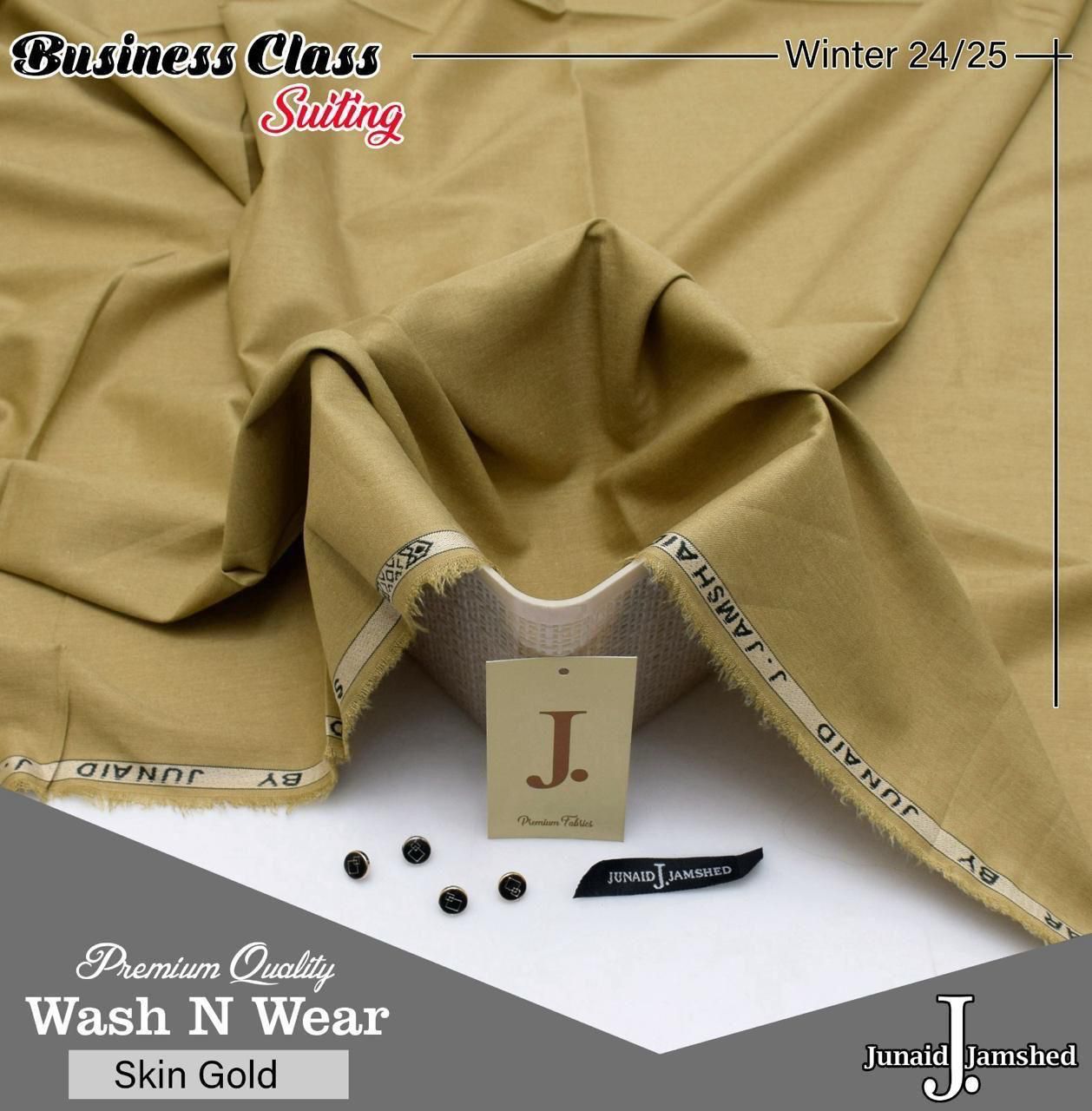J. Junaid Jamshed Winter Collection 2025 – MVS Wash & Wear Unstitched Suit