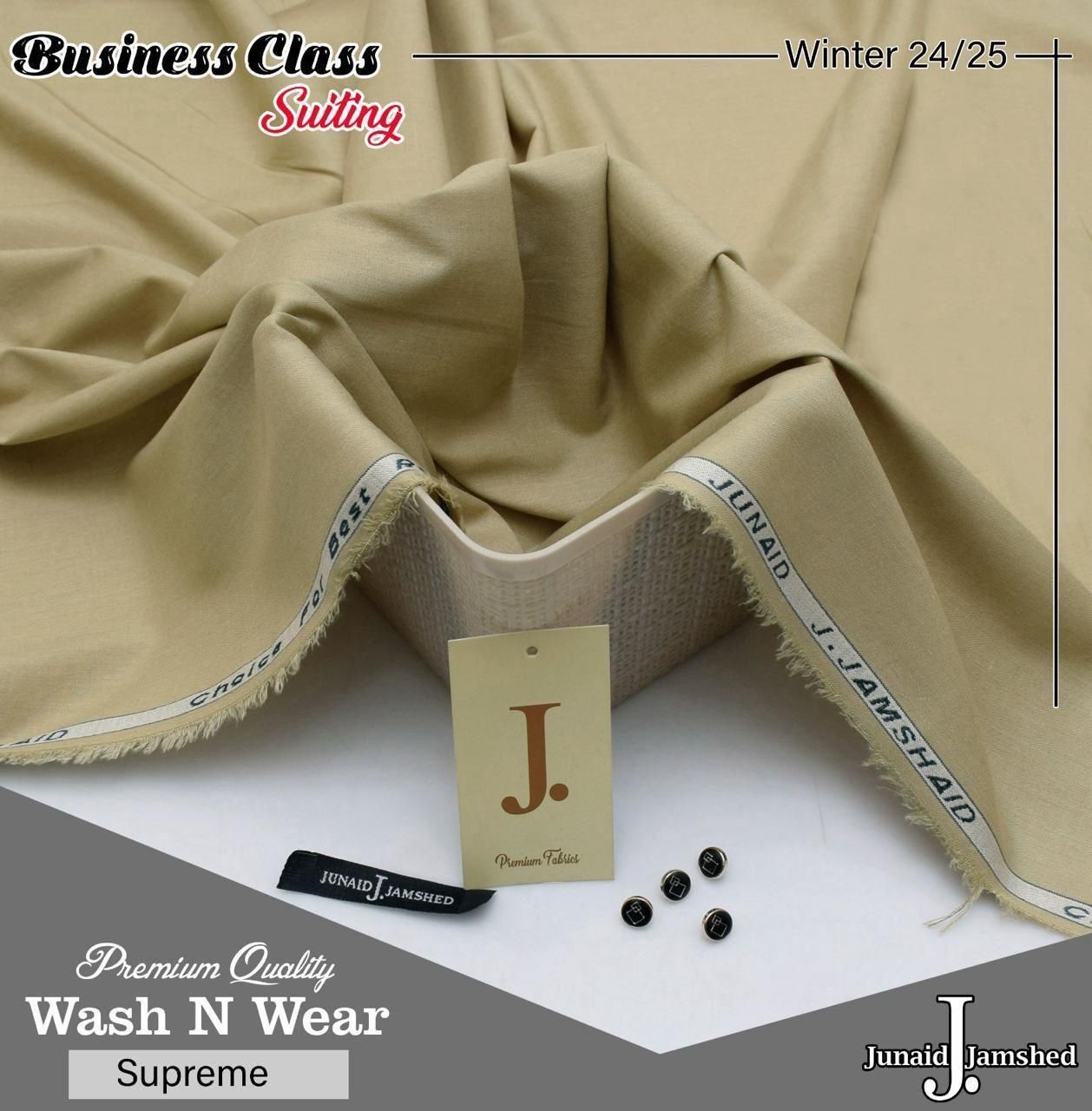 J. Junaid Jamshed Winter Collection 2025 – MVS Wash & Wear Unstitched Suit