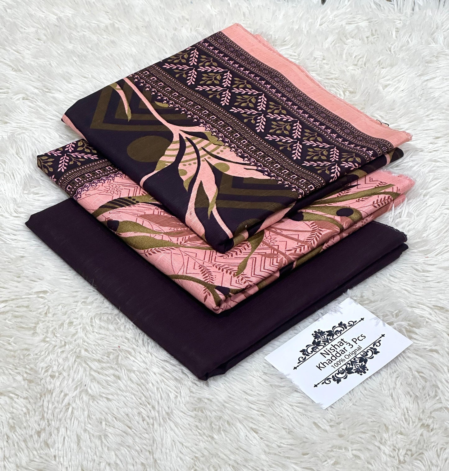Nishat Khaddar 3PC Suit – Printed Shirt, Trouser & Dupatta
