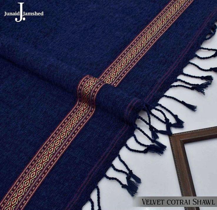 Men’s Velvet Shawl – Luxury Winter Collection with Border Work & Tassels
