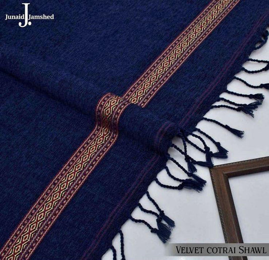 Men’s Velvet Shawl – Luxury Winter Collection with Border Work & Tassels