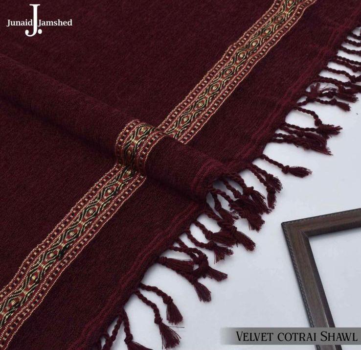 Men’s Velvet Shawl – Luxury Winter Collection with Border Work & Tassels