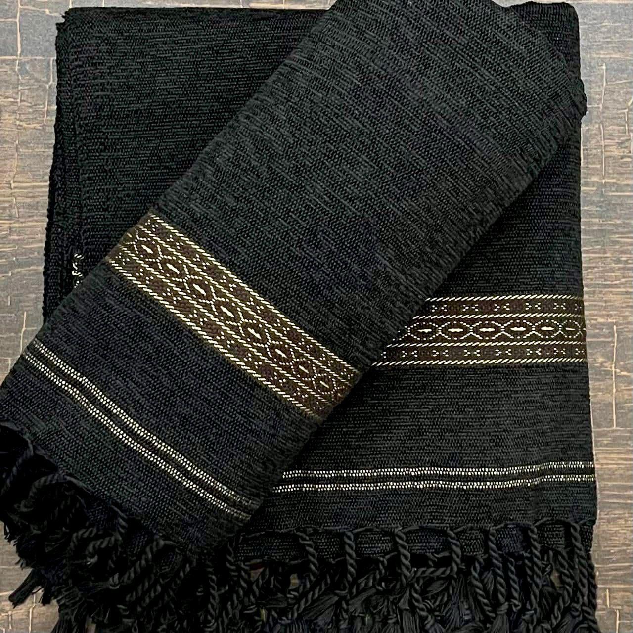 Men’s Velvet Shawl – Luxury Winter Collection with Border Work & Tassels