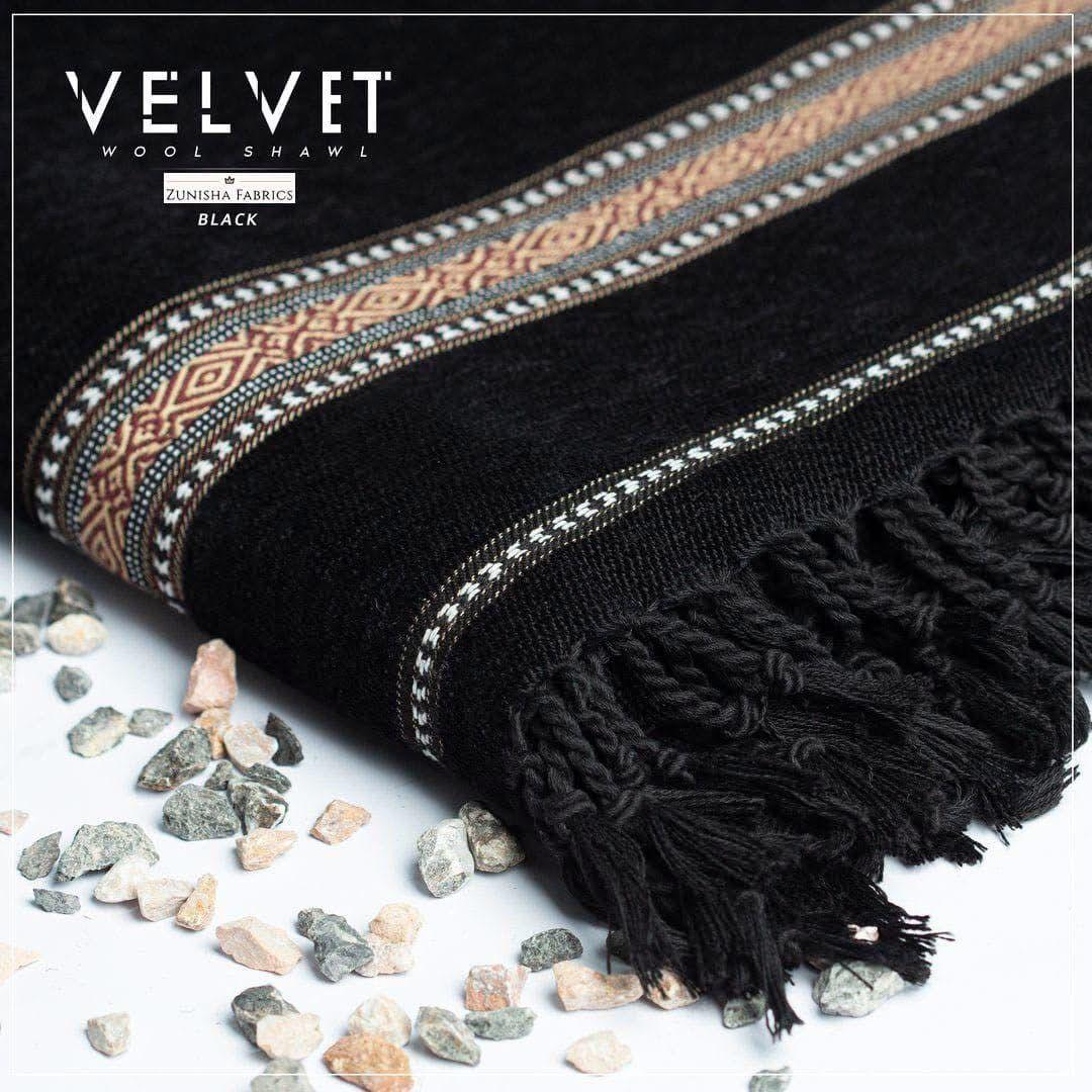 Men’s Velvet Shawl – Luxury Winter Collection with Border Work & Tassels