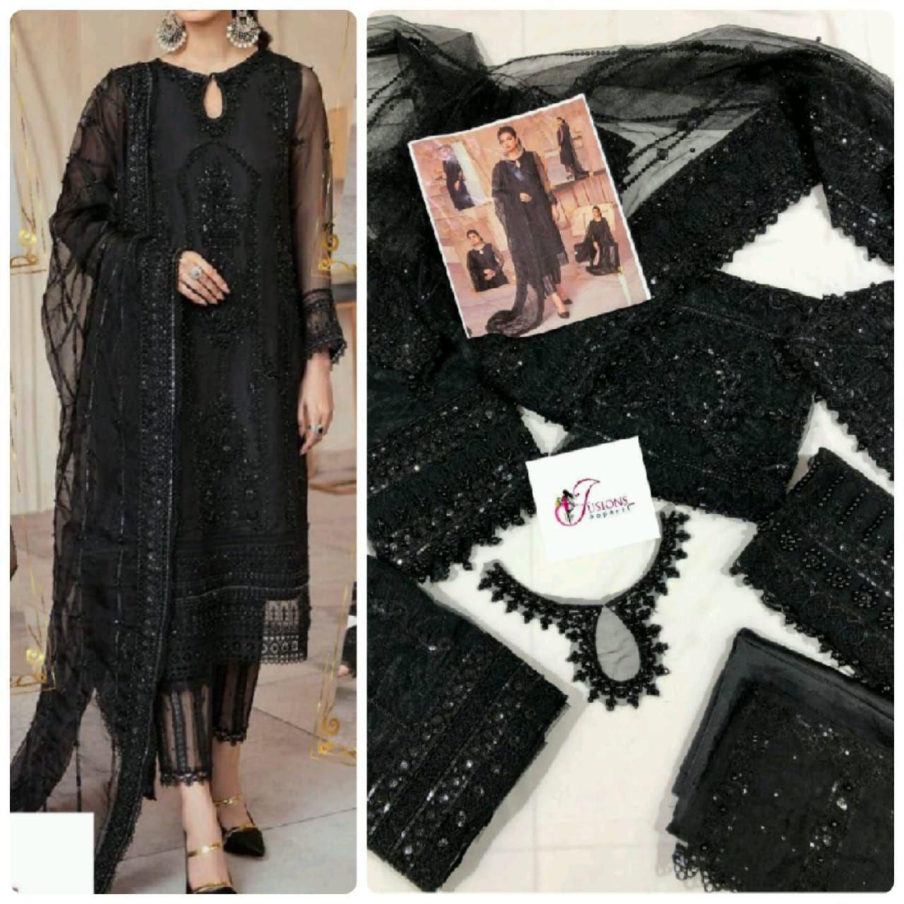 MUSHQ Wedding Edition – Net & Organza Embroidered 3PC Luxury Dress