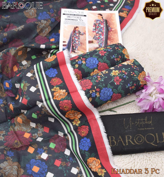 Baroque 3PC Printed Khaddar Collection – Digital Print