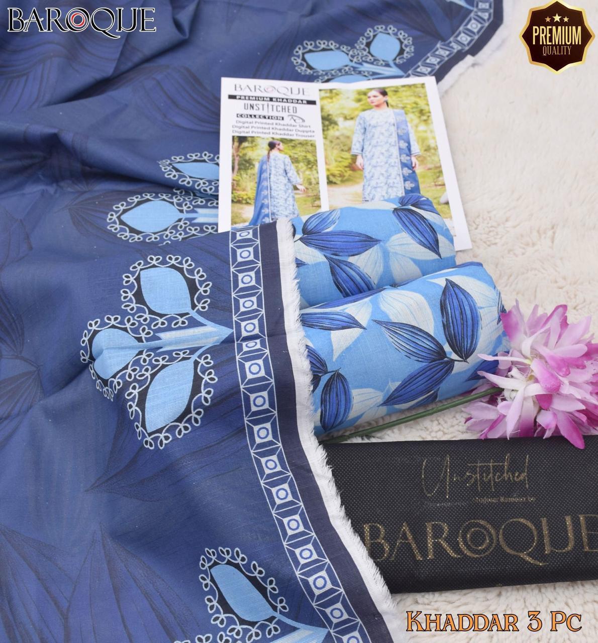 Baroque 3PC Printed Khaddar Collection – Digital Print