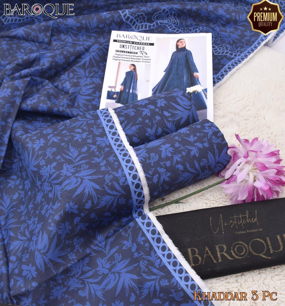 Baroque 3PC Printed Khaddar Collection – Digital Print